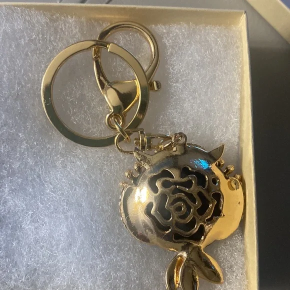 New Owl Rhinestone keychain keyring purse fob too - Picture 3 of 4